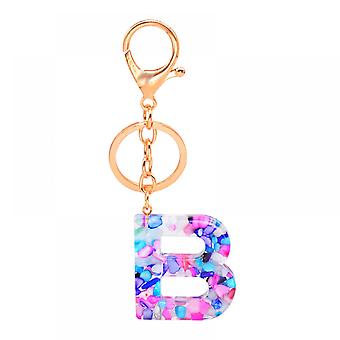 SUJI 1PCS Keychain Multicolor Letter A - Z Initial Letter Resin Keychain , Accessories Cute Premium Bag Charm