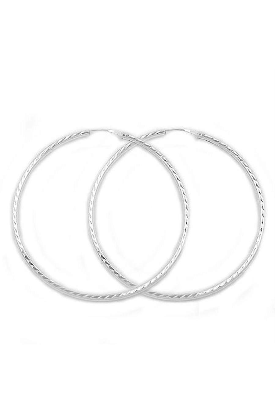 Hoop Earrings Hinged 48mm Silver 925 - Gl90927