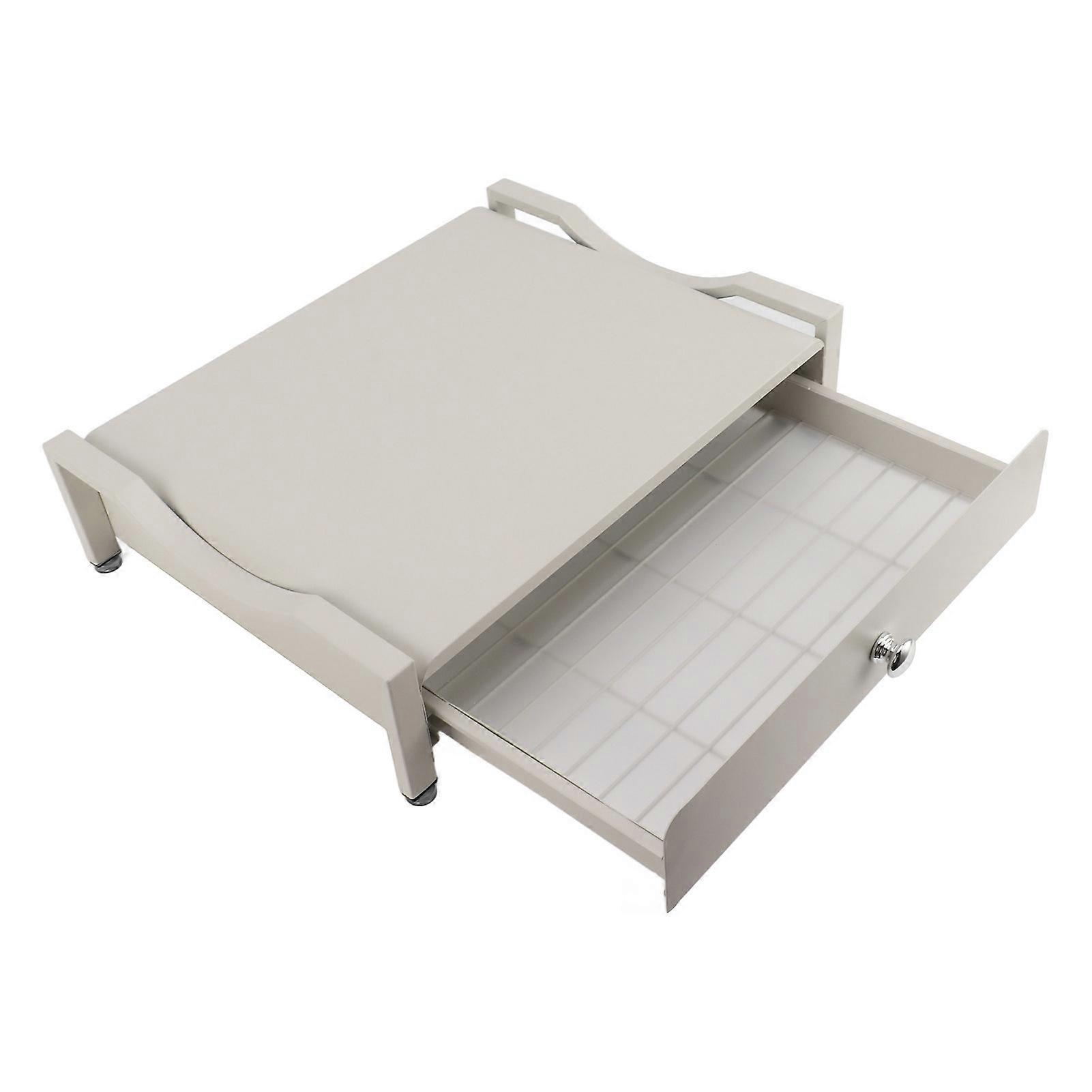Cup Holder Sliding Tray Display Multi Functional Storage Drawer Maker Stand Tray for Home White S