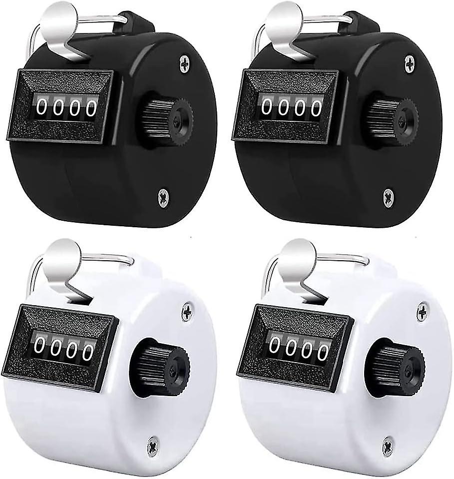 4-Digit Mechanical Hand Clicker Counter - Pack of 4
