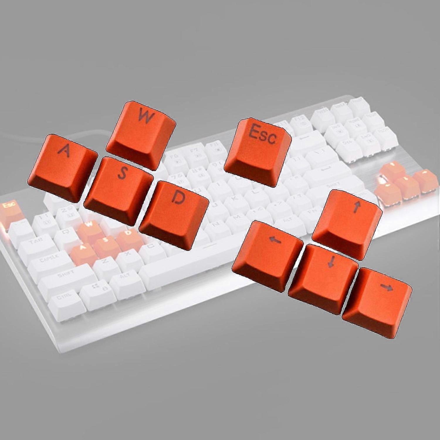 9Pcs Backlight Solid Color PBT Keycaps Replacement Mechanical Keyboard Accessory