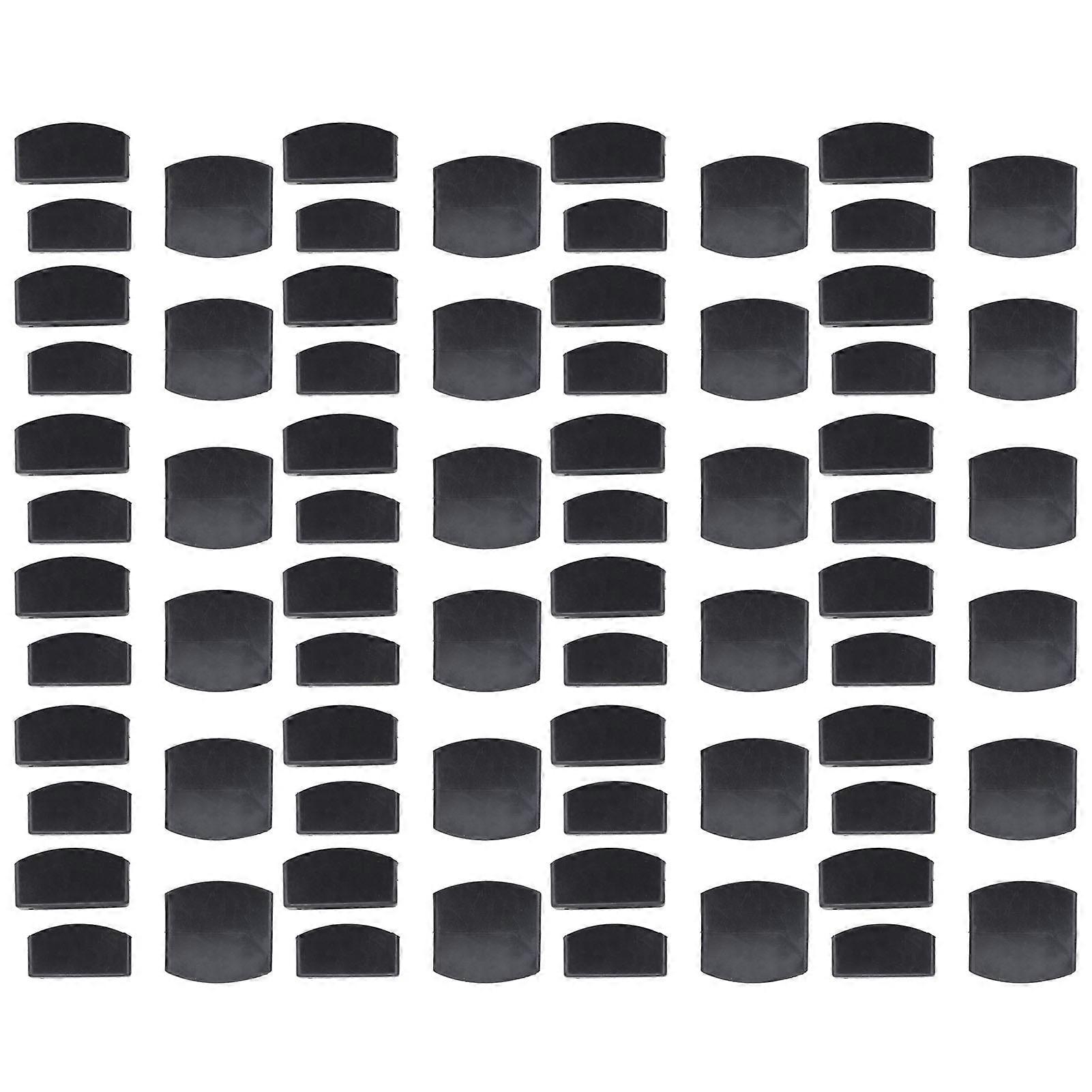 72 Pcs Plastic Bed Slat End Caps, Center Connectors, Furniture Accessories for Holding and Fixing Slats, Black