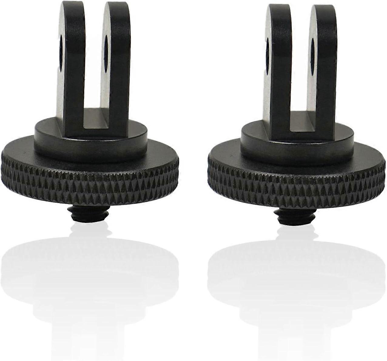 Aluminium 1/4 Inch Adapter, Pack of 2 Tripod Thread Adapter, Aluminium Camera Mount Adapter, Tripod Mount Adapter, Compatible with GoPro Mount, Sony,