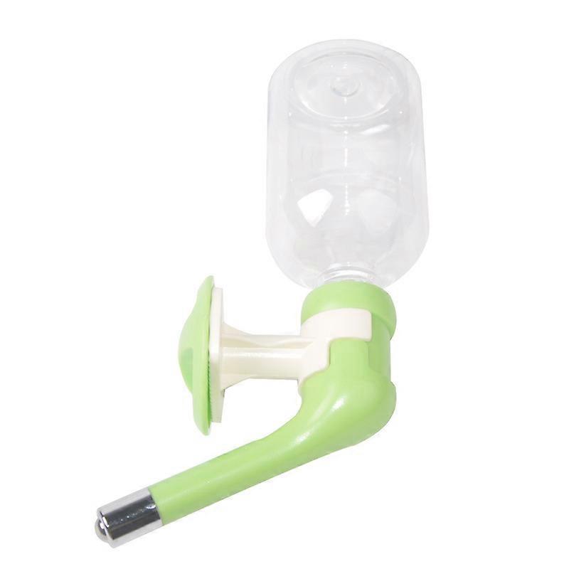 Square Head Pet Waterer Hanging Automatic Drinking Water Bottle (Green)