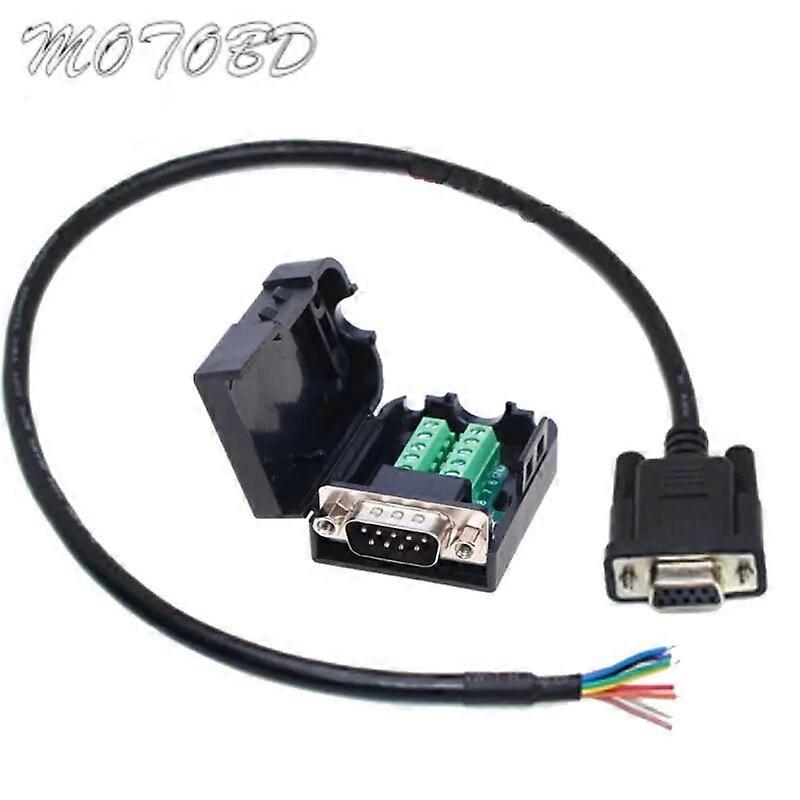 OBD Solder~free DB9 Breakout Connector DB9pin RS232 RS485 RS422 9 Pin Plug Connectors Transfer~free Male Female Terminal Adapter ST1M838