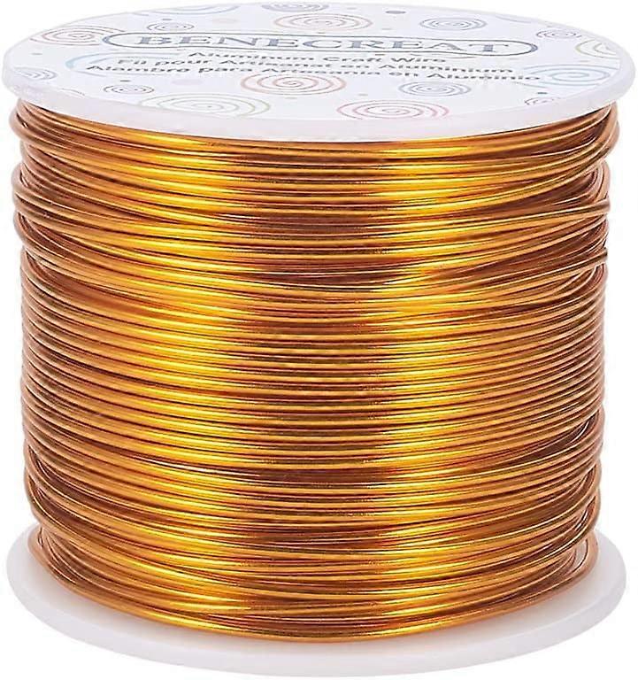 15 Gauge 220FT Aluminum Wire Anodized Jewelry Craft Making Beading Floral Colored Aluminum Craft Wire - Gold