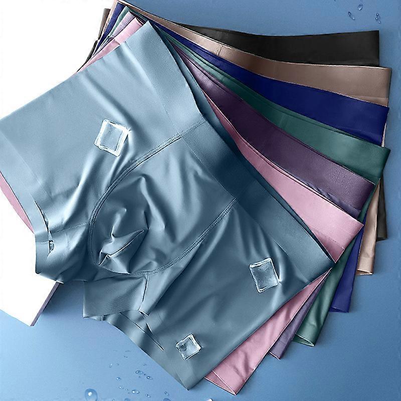 Ice Silk Ανδρικά Εσώρουχα Μονόχρωμο Αναπνεύσιμο Αντιβακτηριακό Boxer Shorts Ανδρικά Boyshort