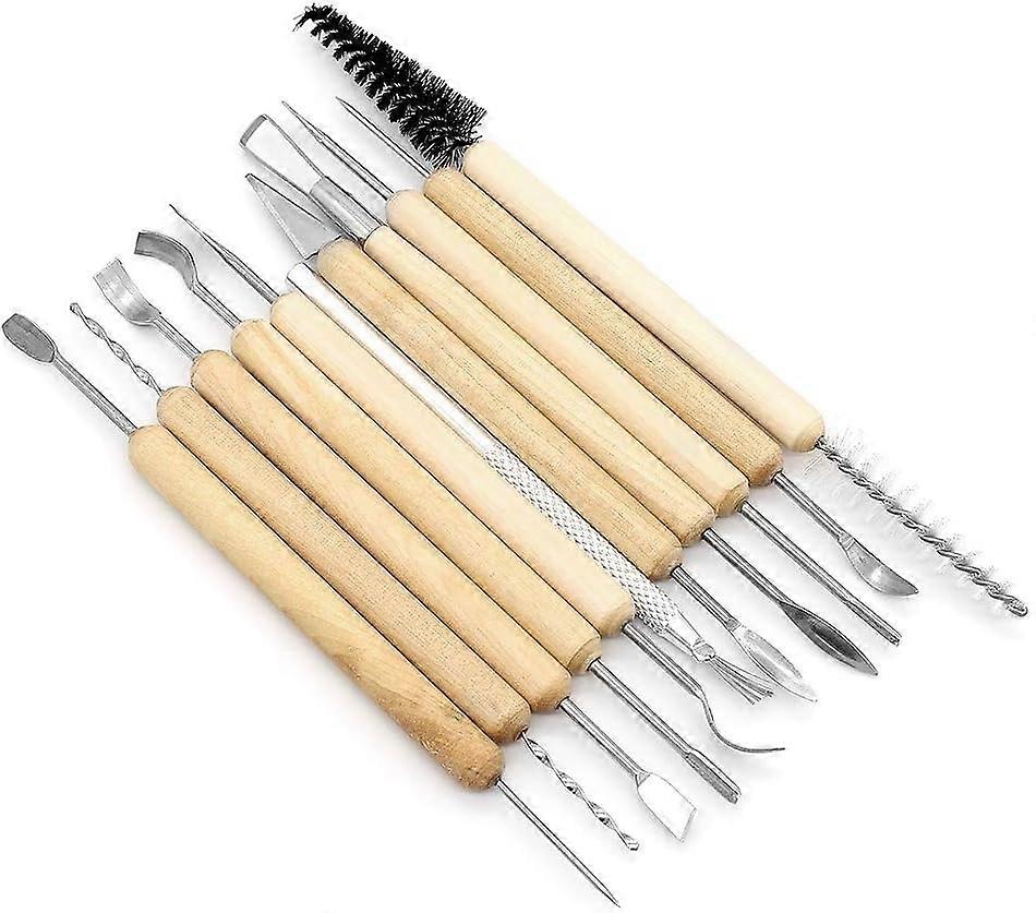 Ceramics and Pottery 11 Piece Set Pottery Tools Clay Sculpting Tools for Professional Beginner Artis
