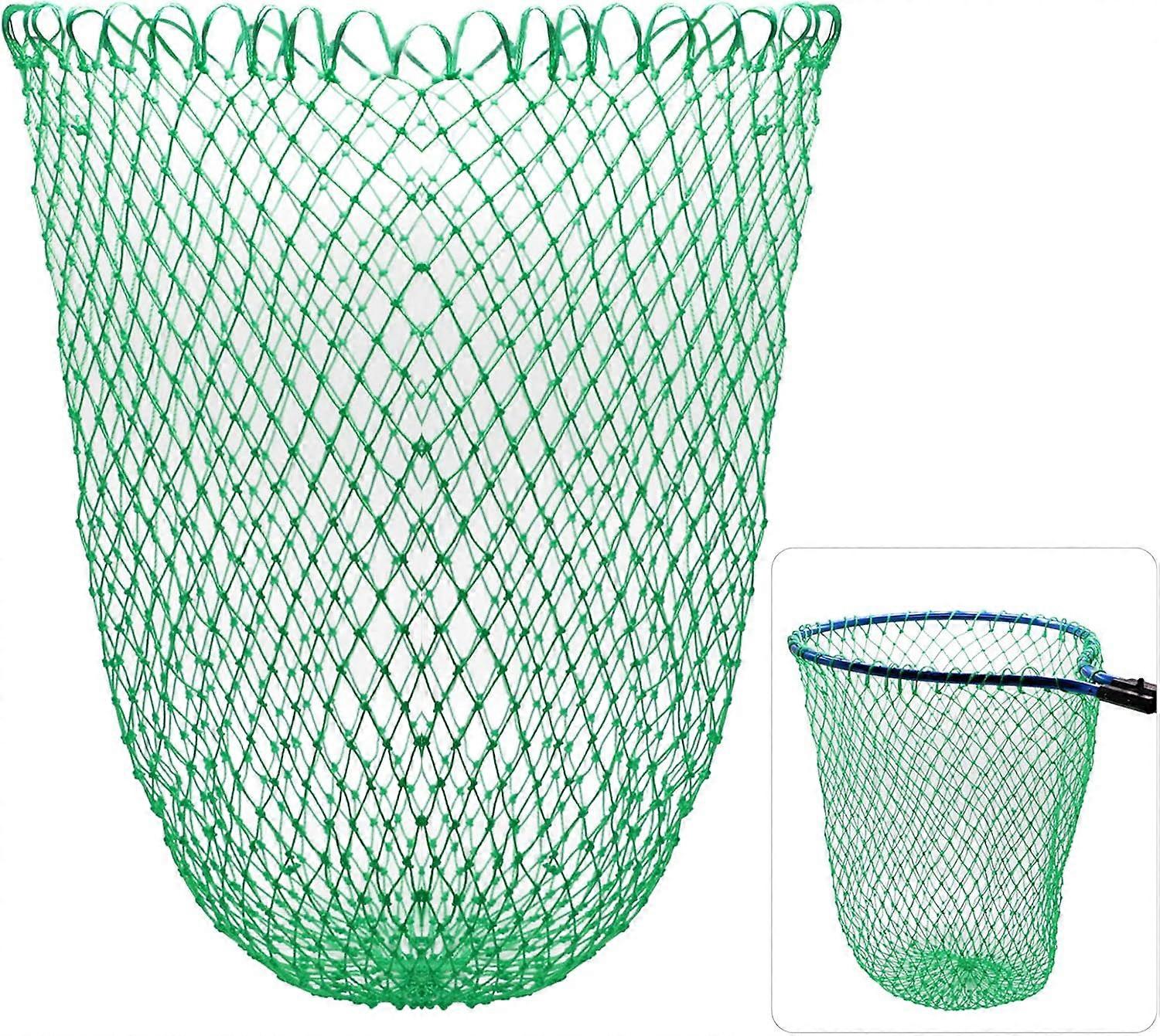 Fishing Net Fish Landing Net Foldable Fishing Replacement Net for Freshwater Saltwater Without Handle
