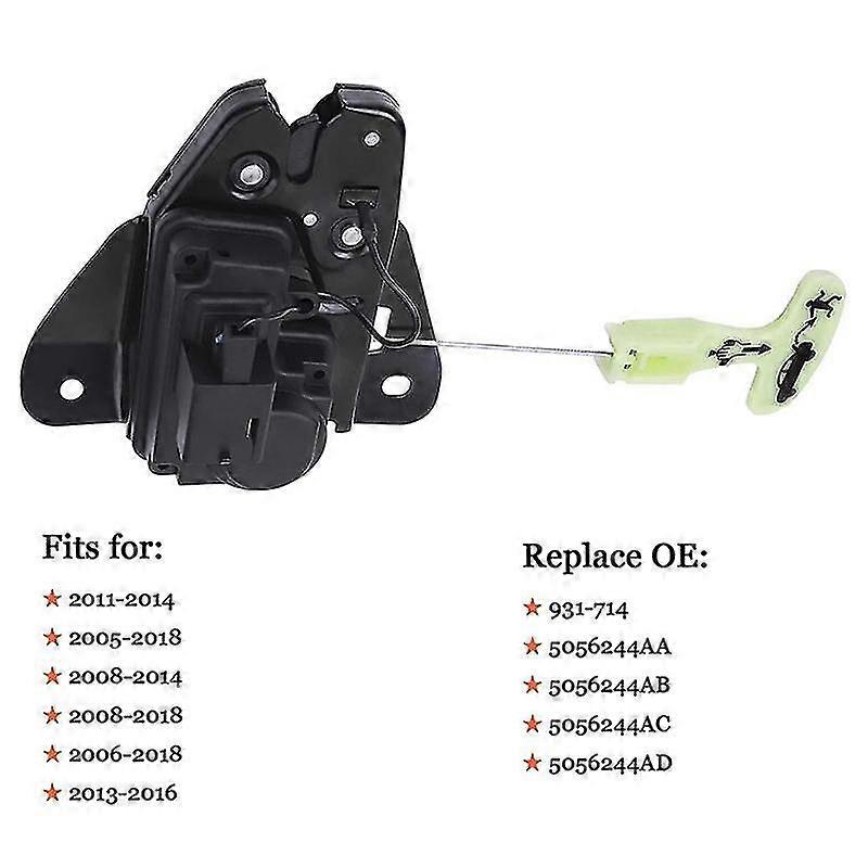 Trunk Lock Actuator Compatible with 2006-2018 Dodge Charger Integrated with latch