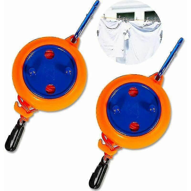 Retractable Clothesline, 2 Pieces Travel Camping Lines 4m