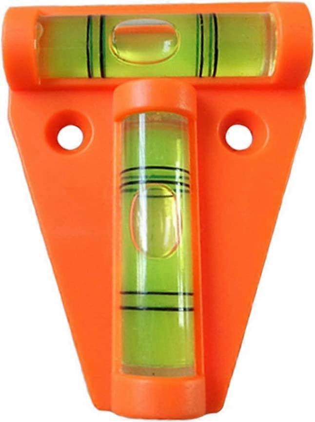 Portable T-Shaped Triangle Level Work Level Spirit Level T-Type Work Fixture Level Measuring Tool Mini Handy Plastic Level - Orange