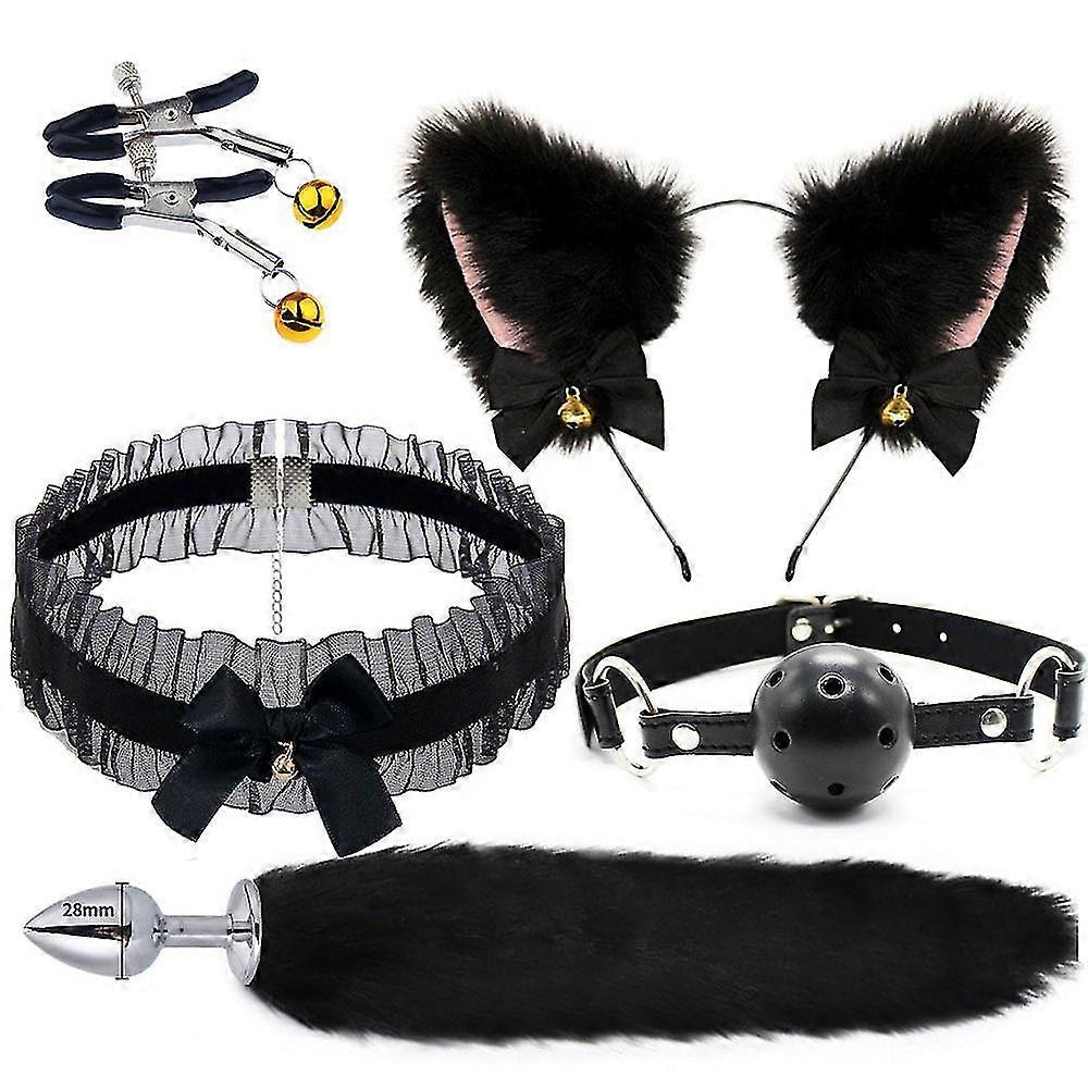 Couples Cosplay Props Fox Tail Cat Ears Headbands Role Play Accessories