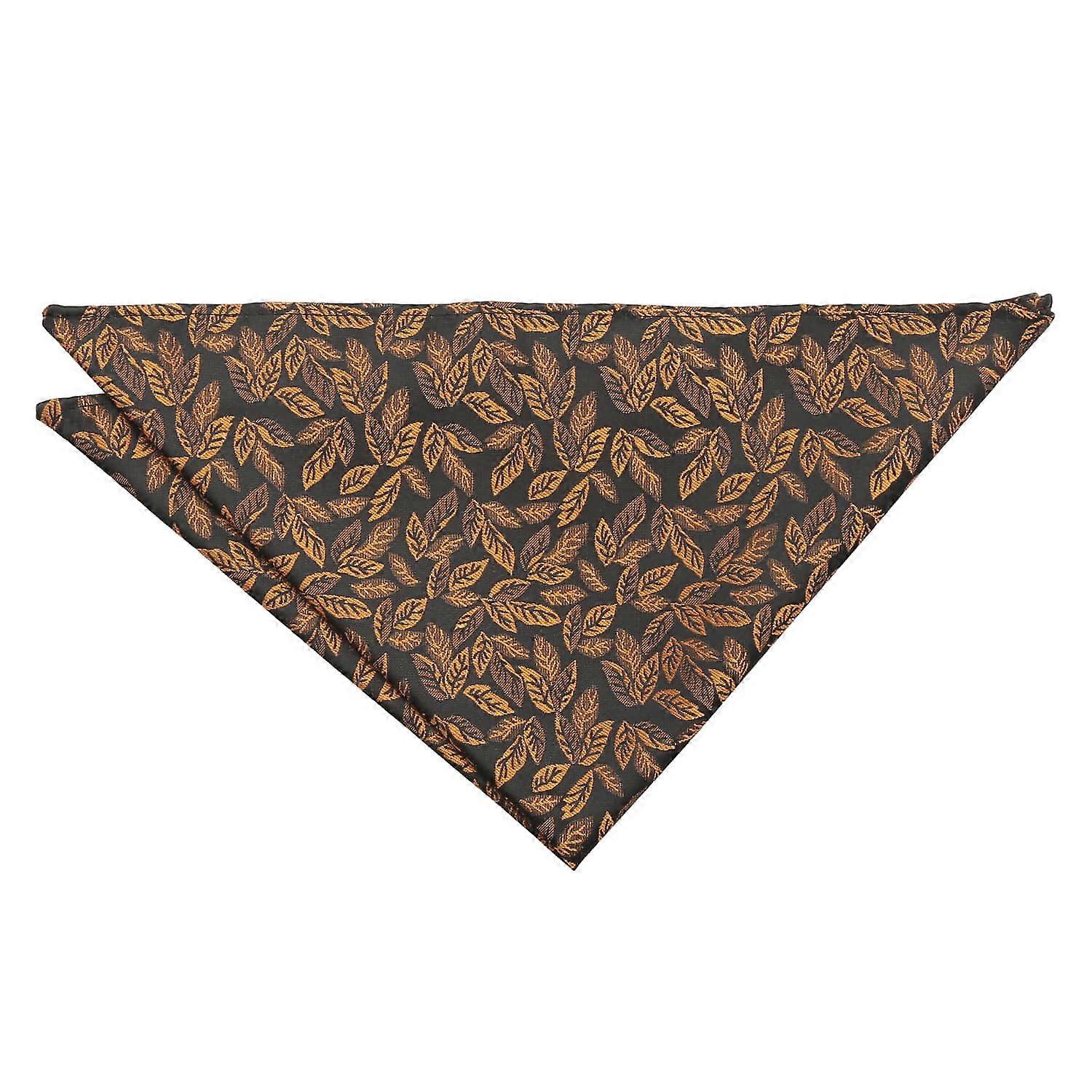 Black And Gold Willow Pocket Square