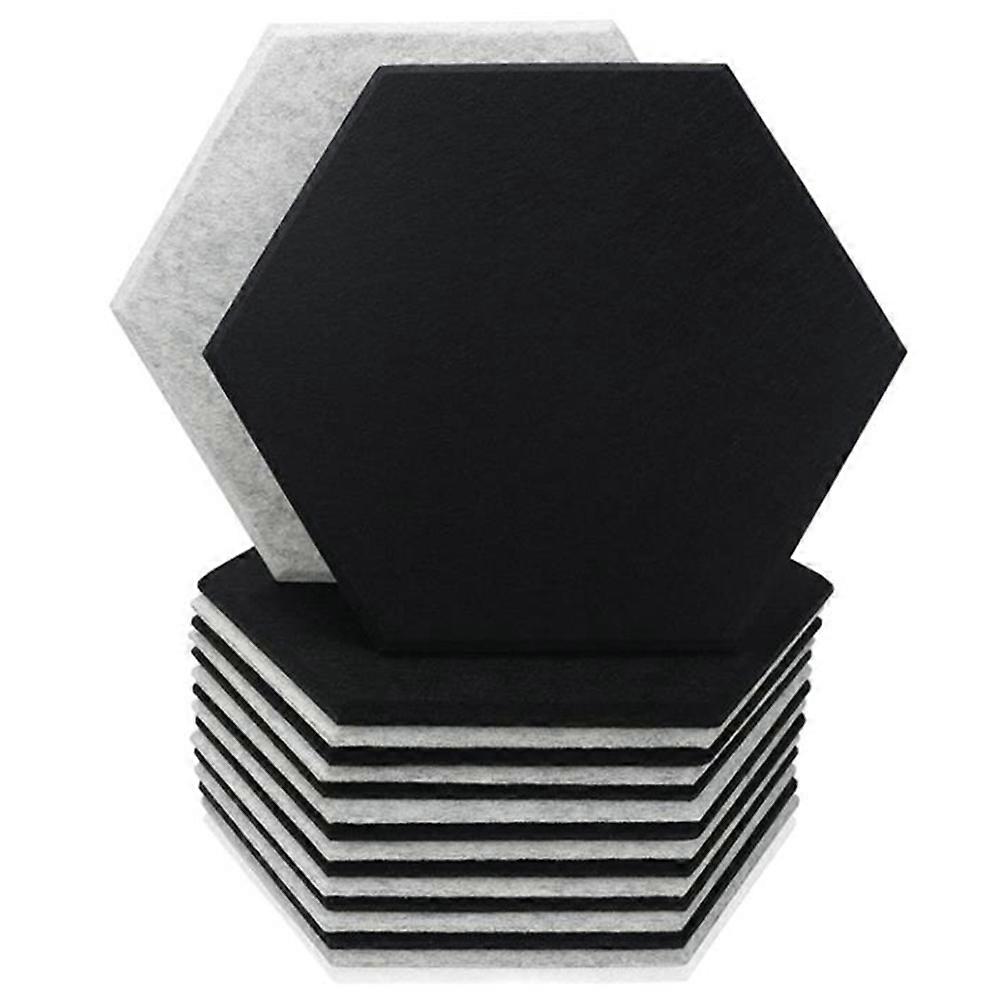 16 Pack Acoustic Foam Panels Beveled Edge Sound Proof Panels for Walls High Density Hexagon Acousti