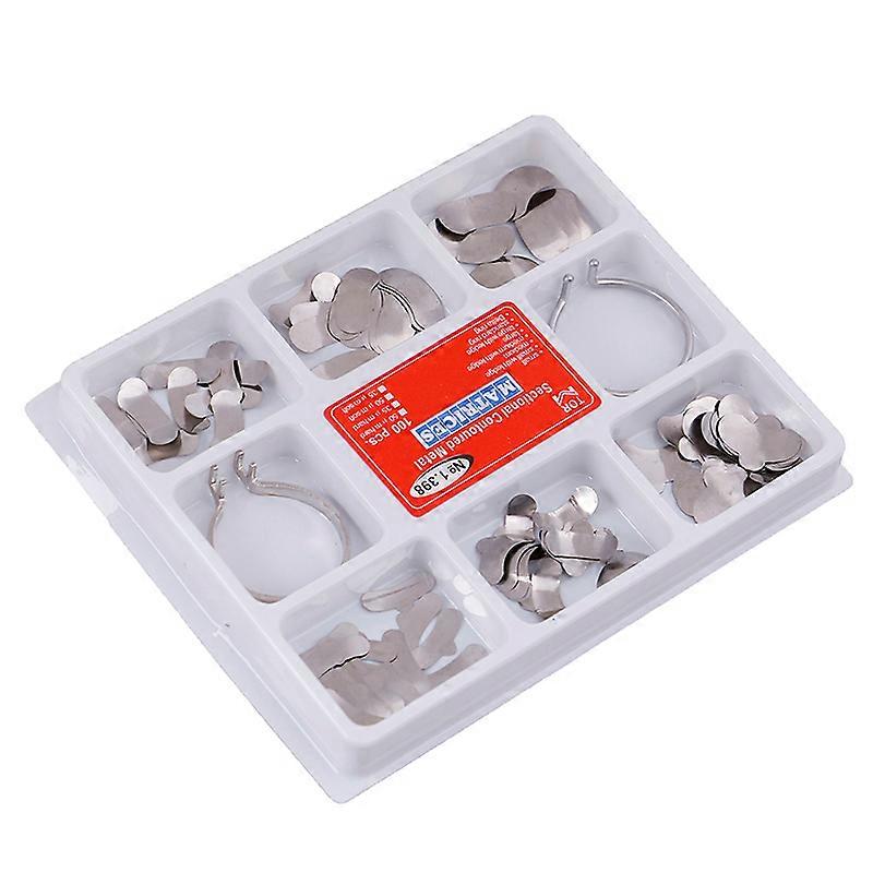 100Pcs/Pack Dental Matrix Sectional Contoured Metal Matrices