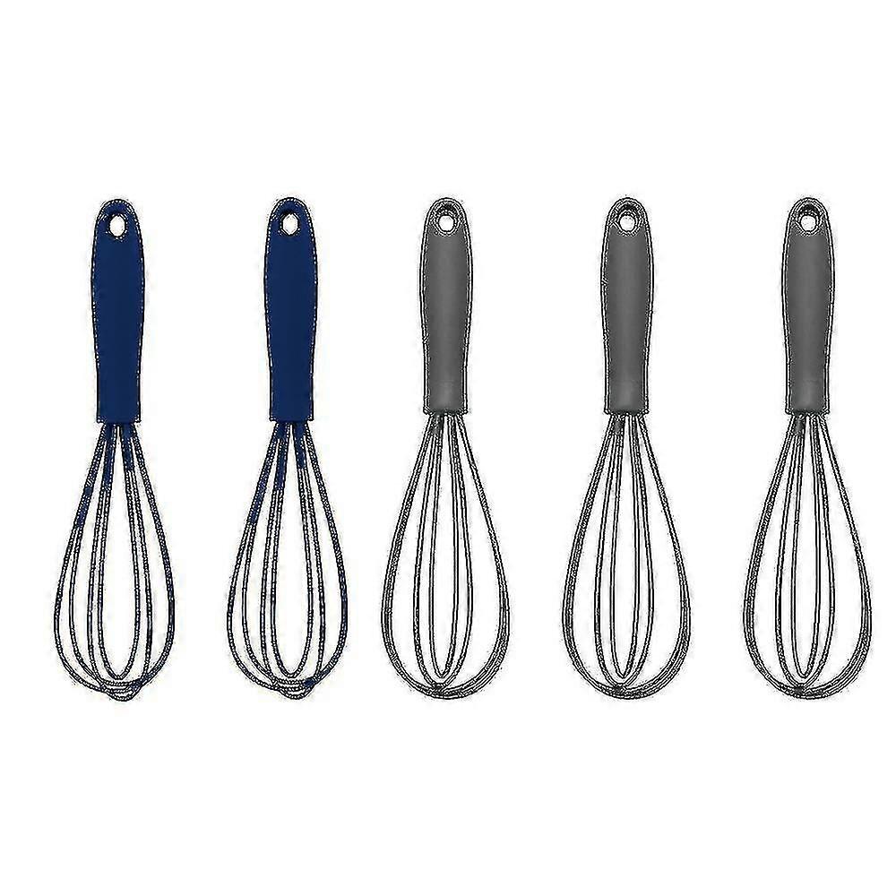 5 Pcs Kitchen Small Whisks Set,egg Beater For Cooking Blending