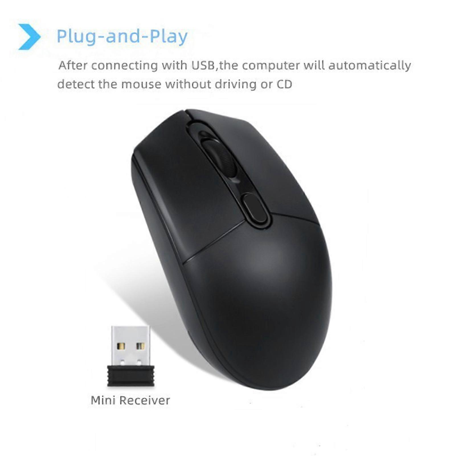 2.4GHz Universal Portable Wireless Mute Mouse Office Desktop Computer Supplies