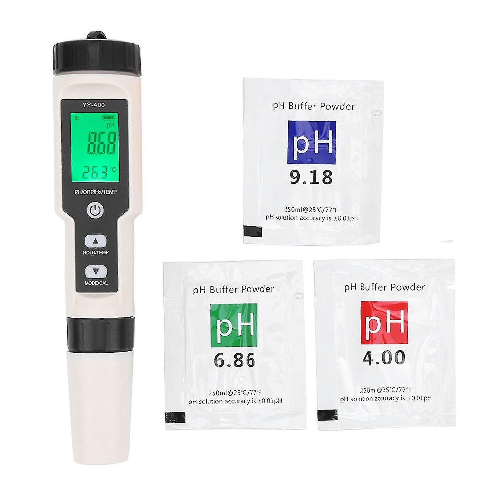 Water Quality Monitor Test Pen Portable 4 In 1 Ph Orp H2 Temperature Tester Yy-400