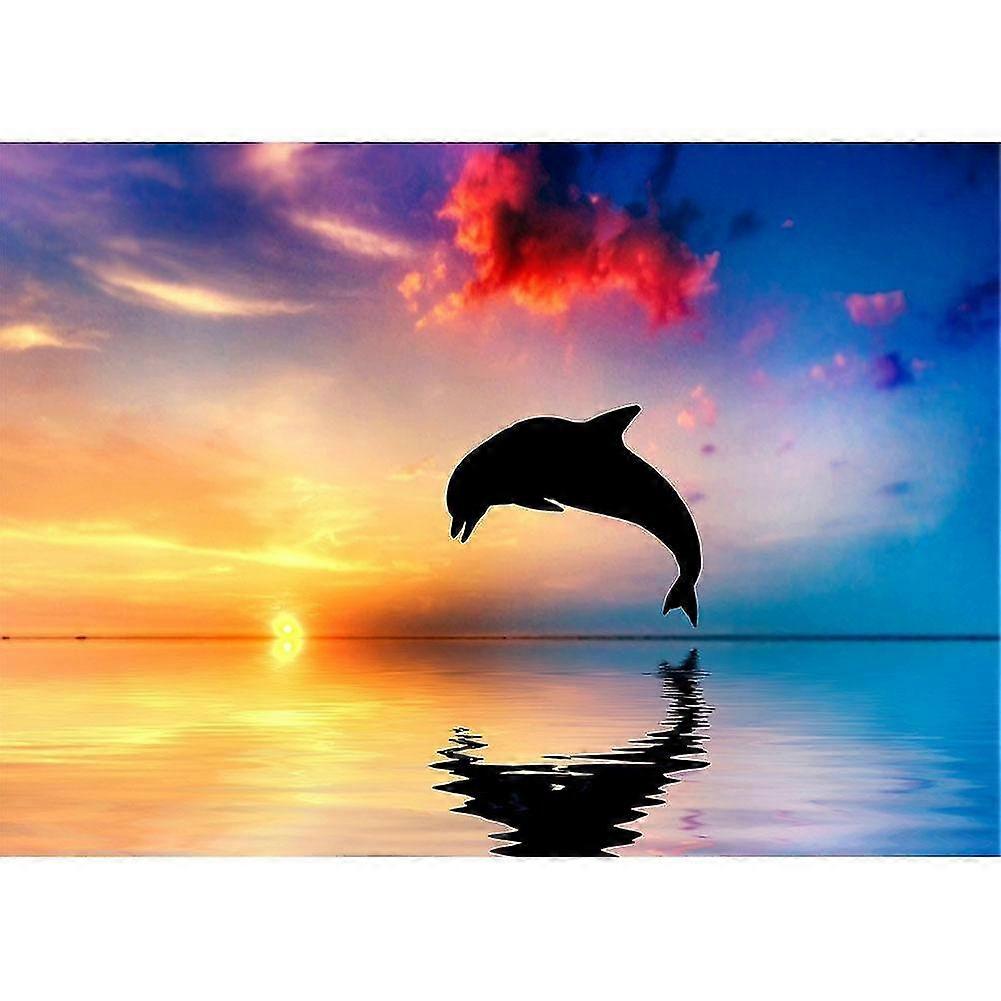 Animal Dolphin 5d Diy Diamond Painting Diamond Embroidery Mosaic Modern Design Hot Selling Home Decoration