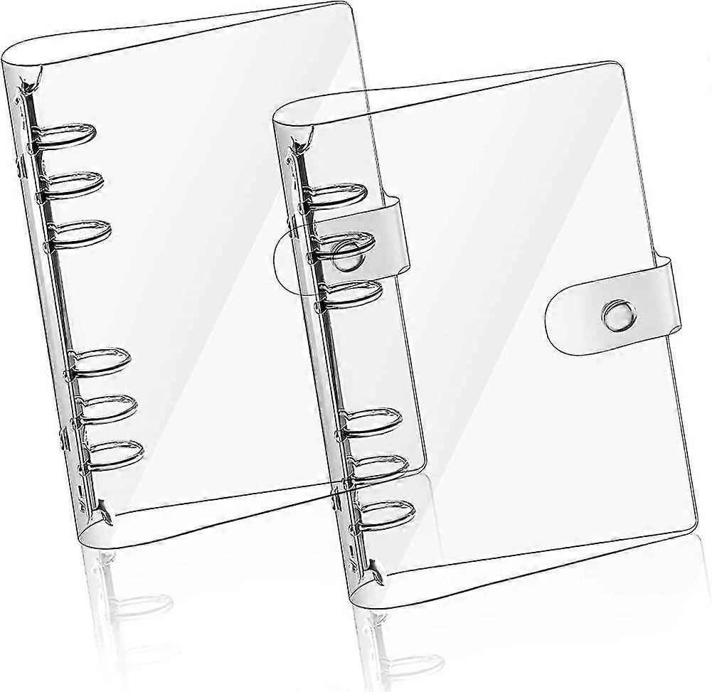 2 Pcs A5 Clear Soft Pvc Notebook Cover, Refillable Paper Pvc Binder, Loose Leaf