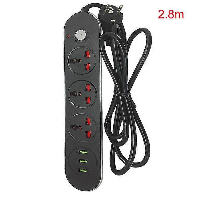 2 Round Pin EU RUS Plug Power Strip Switch