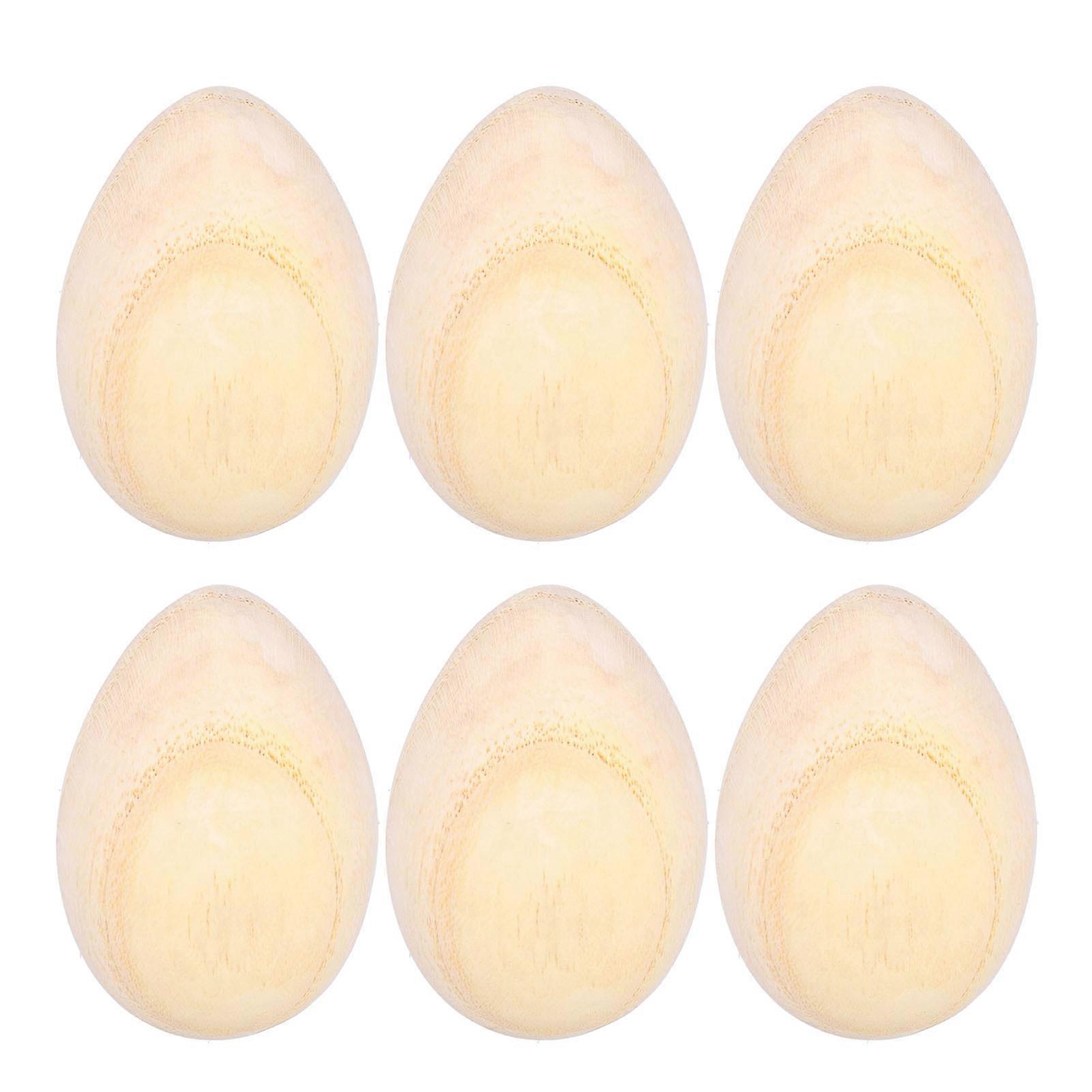 Wood Eggs Shakers Set Natural Wooden Egg Rattle Musical Percussion Instruments for Musical Education Party Classroom