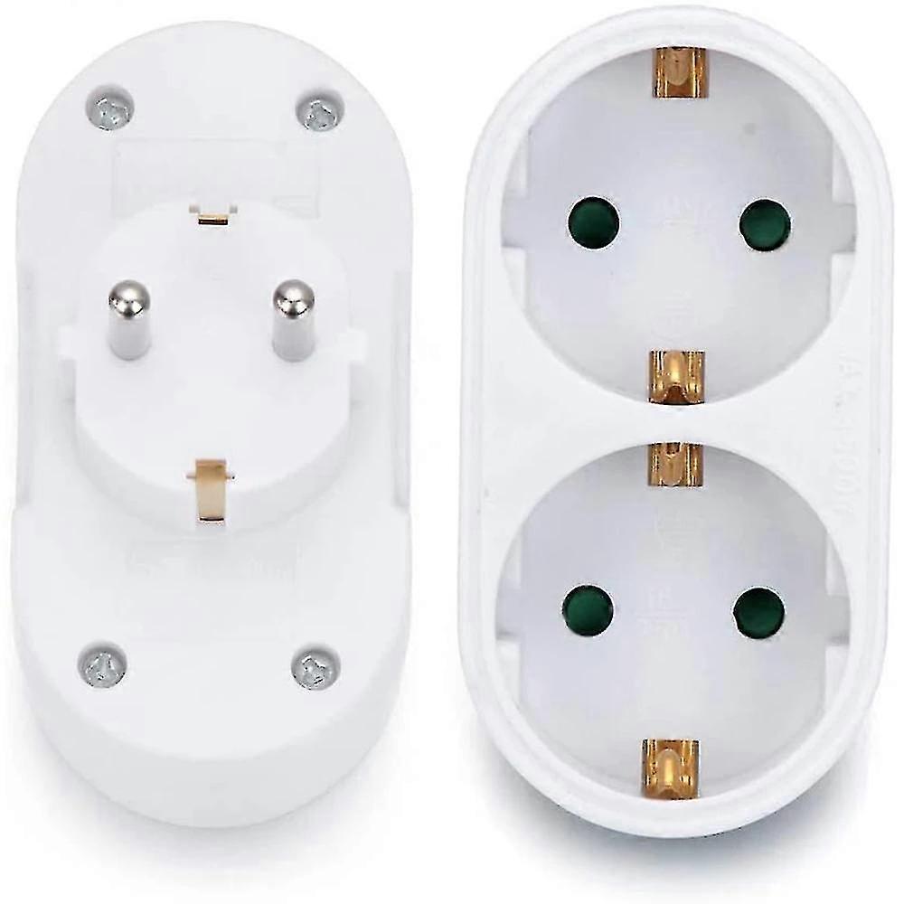 2 Slot Double Plug Multiple Plug Socket Multi Plug Adapter Horizontal Cy