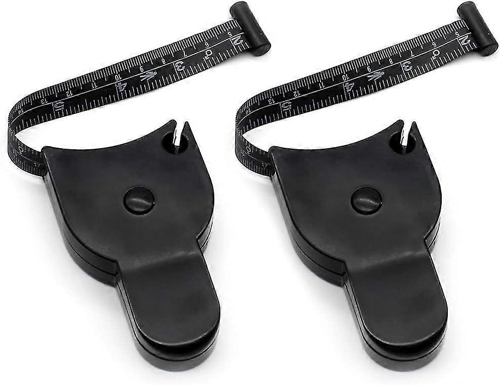 Body Tape Measure 150 Mm Measuring Tape For Body Black Retractable Tape Measure Ruler For Body Measuring And Body Fat Tape Measure Tool2pcs