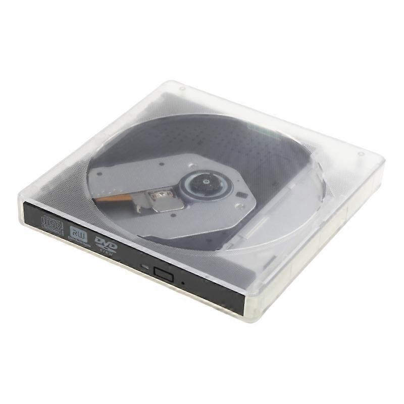 USB 3.0 DVD RW Burner Reader Player Optical Drive Transparent External Writer