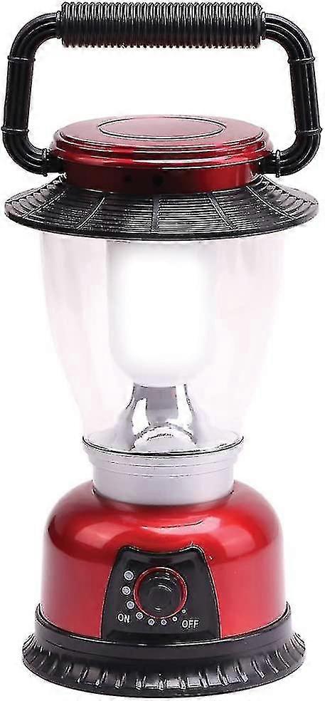 6 Led Large Outdoor Lantern, Metal, Red(red)(1pcs)-ZC