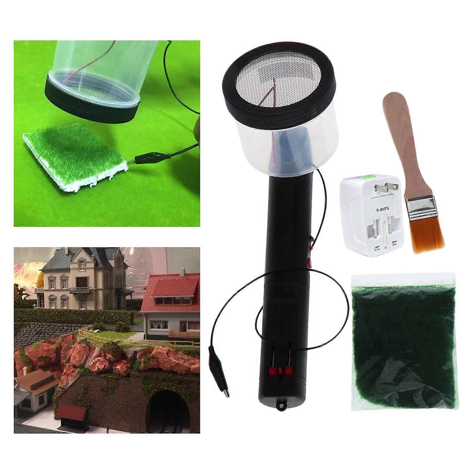 Flocking Kit Static Grass Applicator ABS Flocking Machine with Antislip Handle for DIY Scenic Modelling Sand Table Tool