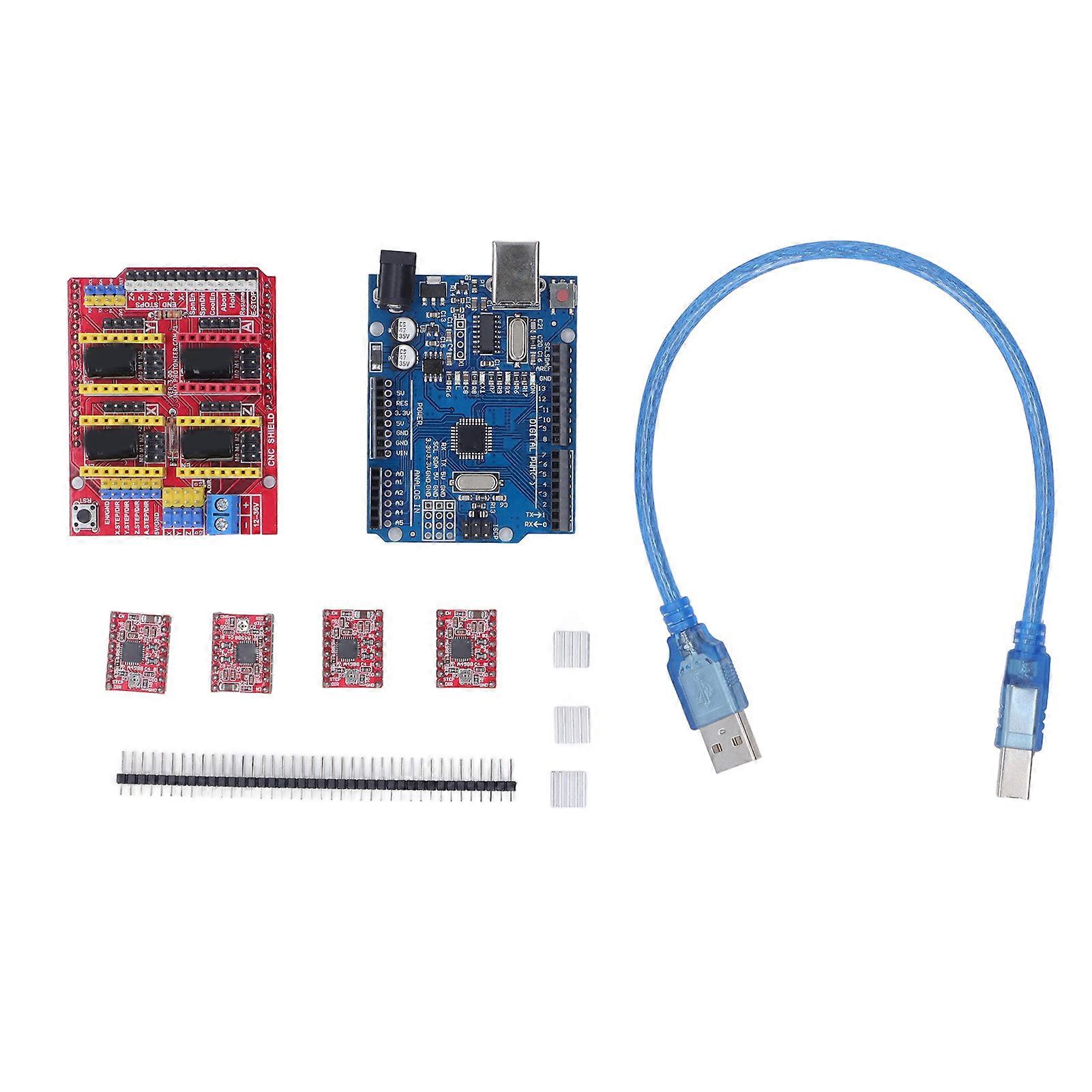 CNC Shield Expansion Board Driver Kit A4988 Stepper Motor Drive for 3D Printer V3 V4 Engraver Parts Accessories