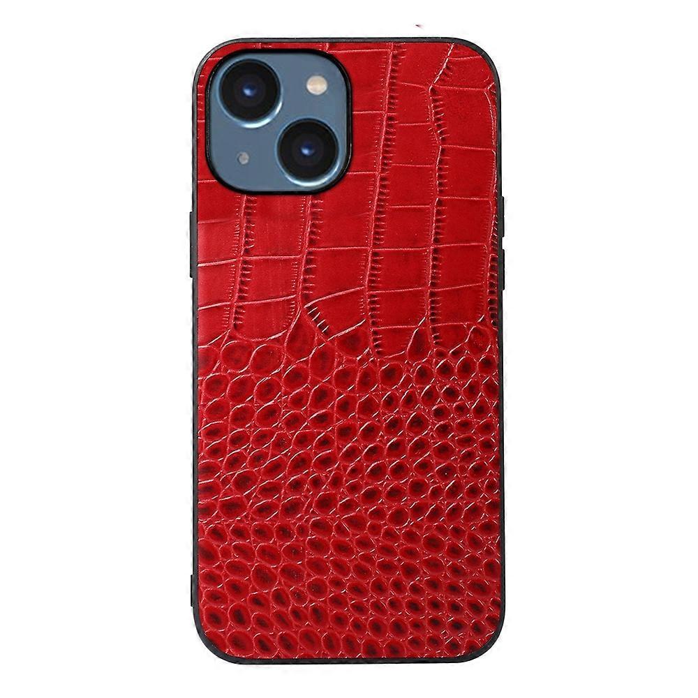 Crocodile Top Layer Cowhide Leather Case For iPhone 14
