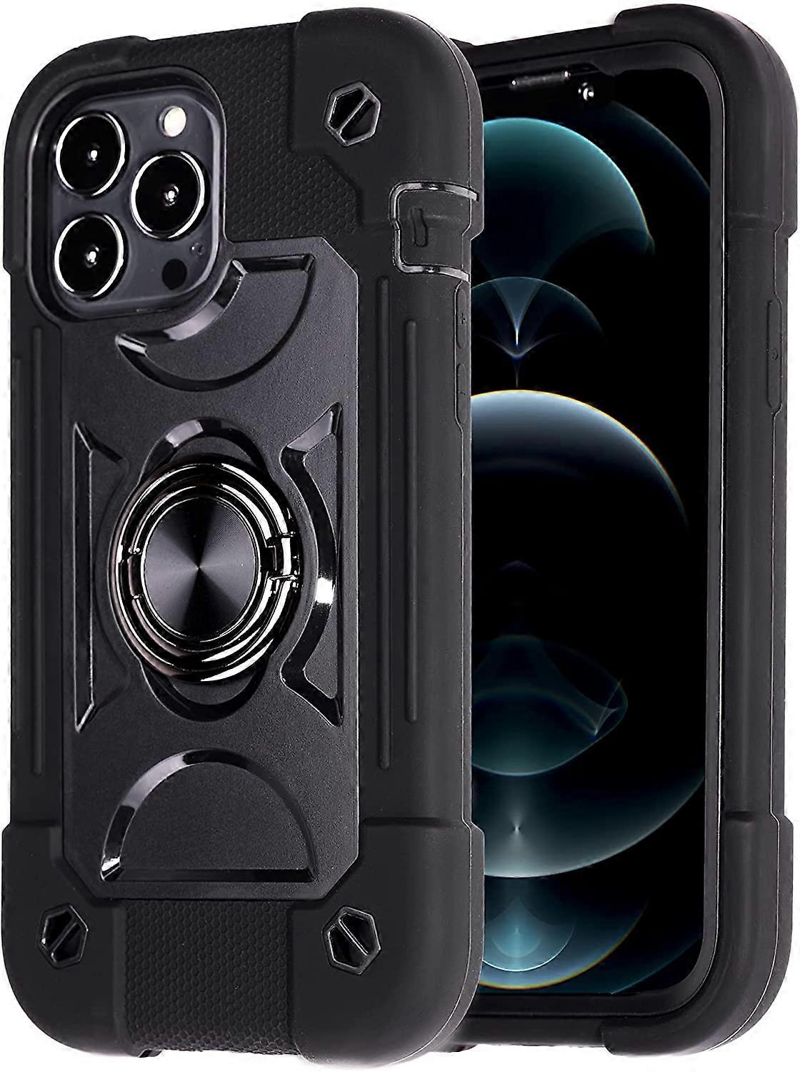 Compatible for iPhone 14 Pro Max Case with Stand, Heavy-Duty Military Grade Shockproof Phone Cover with Adjustable Ring Kickstand for iPhone 6.7 2022 