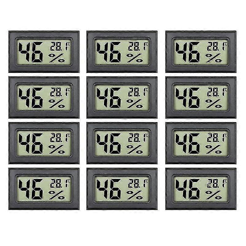 12 Pack Mini Small Digital Electronic Temperature Humidity Meters Gauge Indoor Thermometer Hygrometer Lcd Display Celsiu