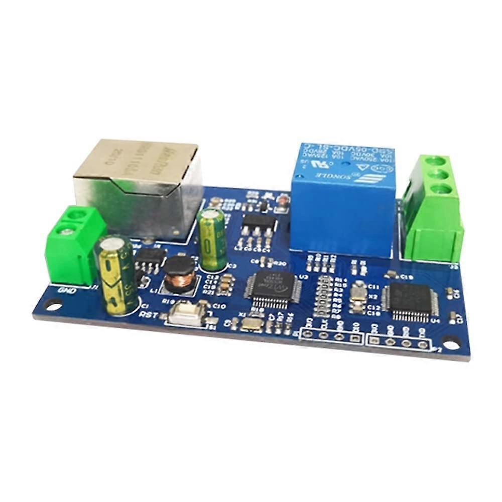 Modbus RTU Network Relay Module, 1 Channel 5V Relay Module Board W5500 Ethernet LAN Controller Shield Relay Board