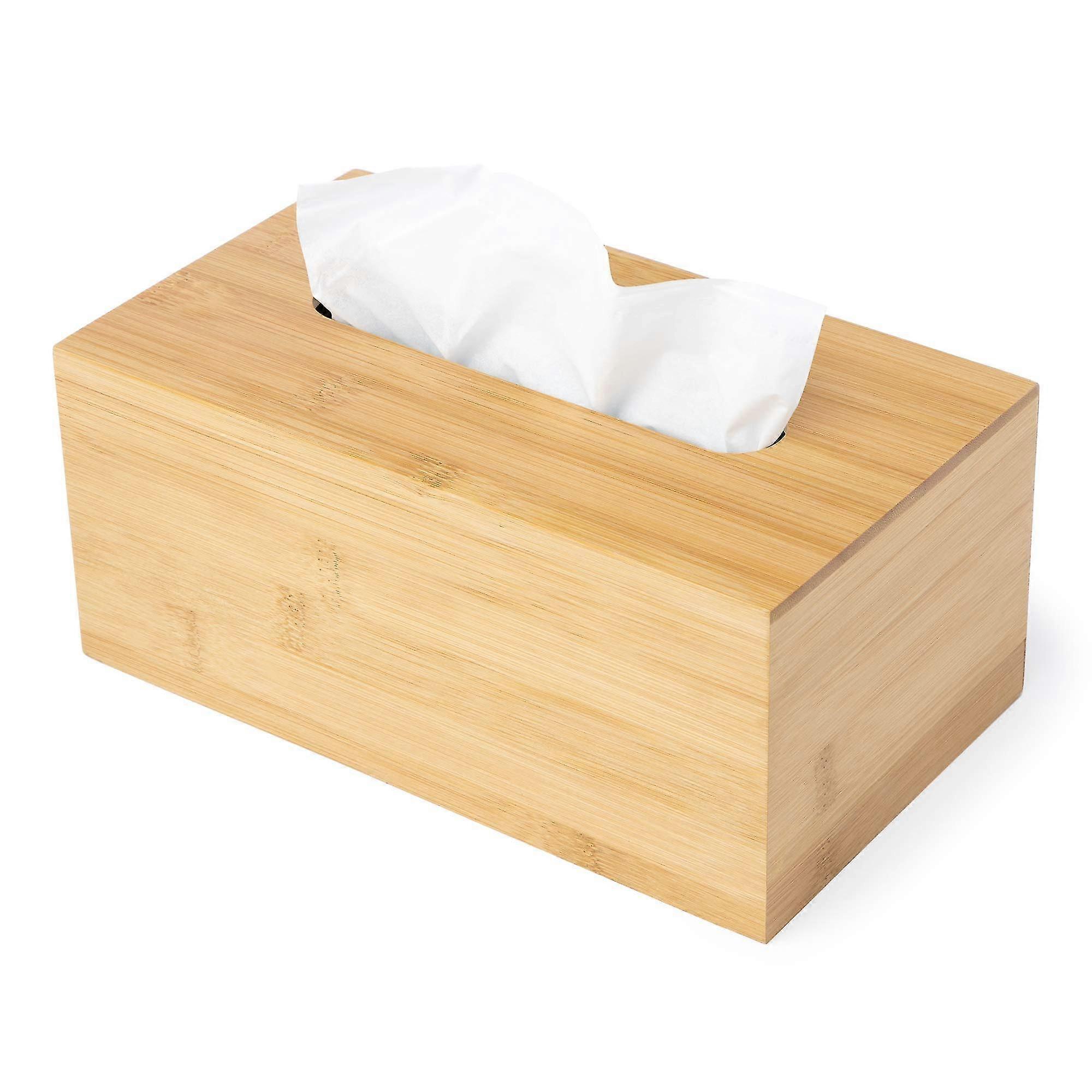 Rectangular Design Bamboo Tissue Box Lid/holder - Modern/minimalist Style - Sliding Bottom