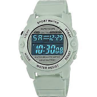 2set Women Digital Small Simple Female Wrist Watch with Alarm/Stopwatch/5ATM Waterproof/LED Back Light