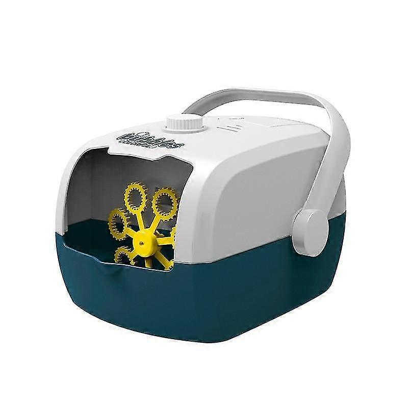 YYH-Automatic Bubble Machine For Suitcase Electric Bubble Making Machine Party Stage Blue