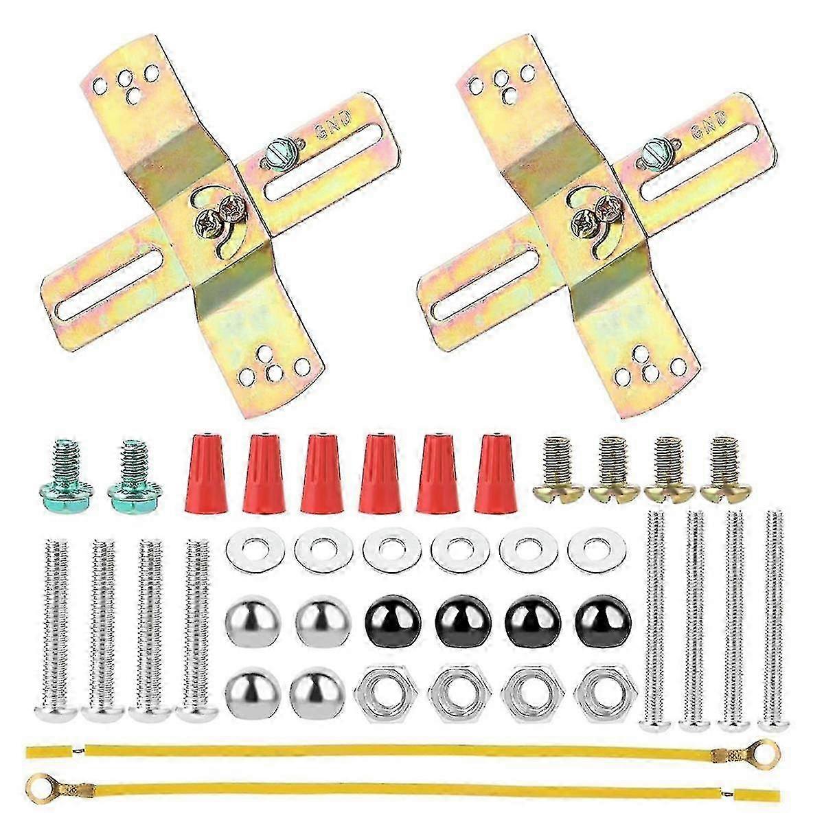 2 Sets Light Fixture Mounting Bracket,4 Inch -shaped Mount Bracket Light Crossbar Bracket With Screws