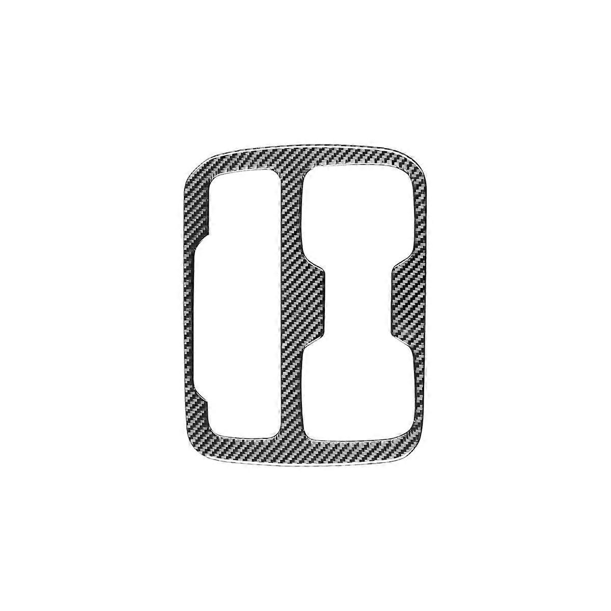 For 2015-2022 Soft Carbon Fiber Center Console Gear Shift Panel Cover Cup Holder Sticker Accessorie