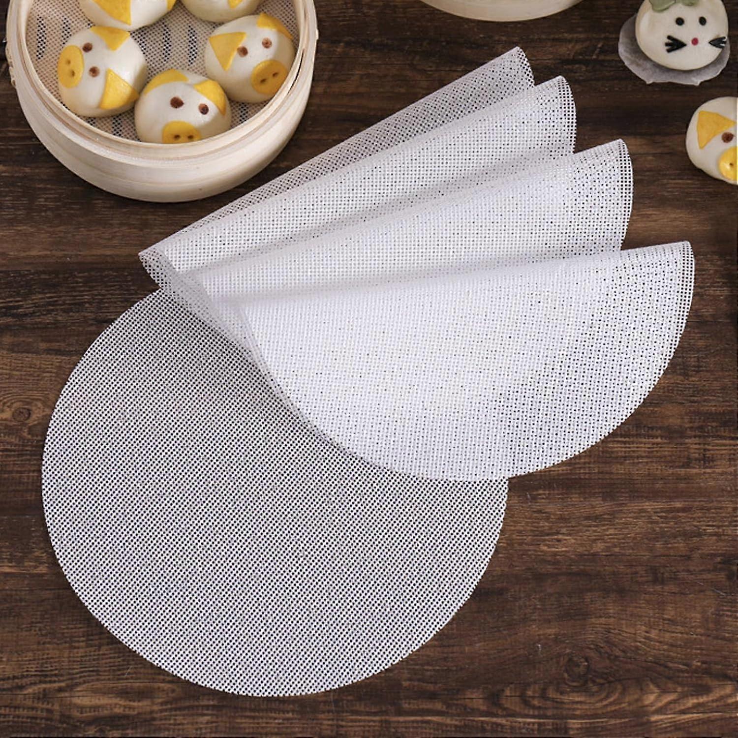 Pieces Round Silicone Dehydrator Sheets, Fruit Dryer Mesh Non-Stick Fruit Dehydrator Mat Reusable Steamer Mat Mesh Sheet for Fruit Dryer