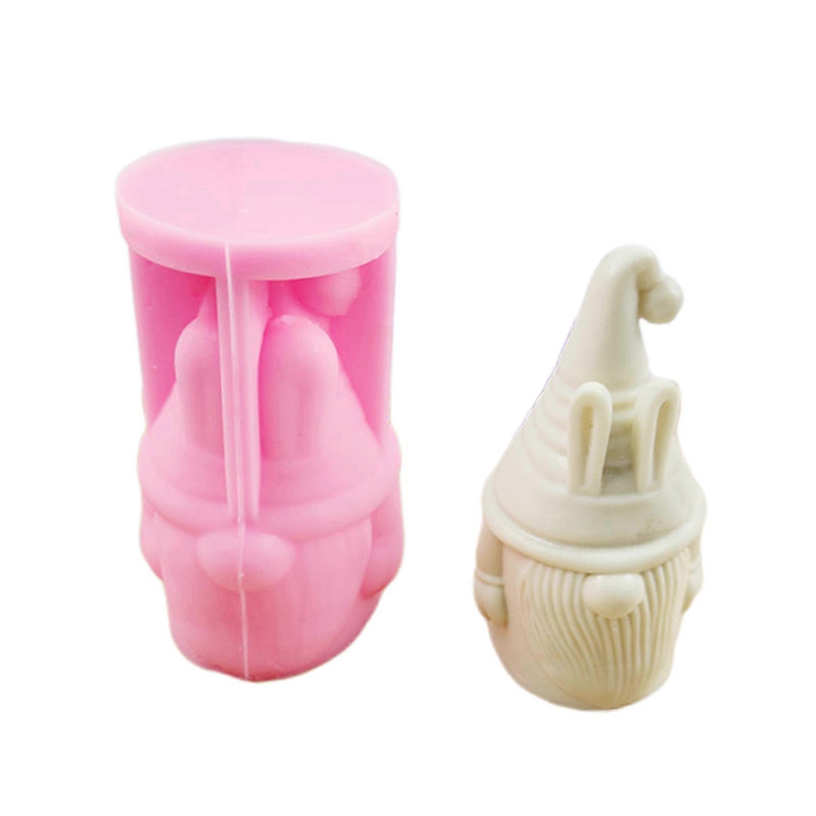 Long Ear Gnome Candle Mold 3D Elf Dwarf Easter Handmade Molds for Making Decor