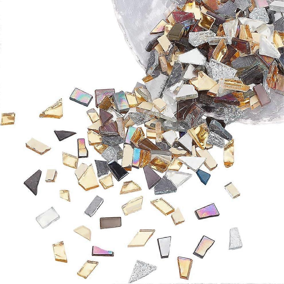 291Pcs 3 Colors Porcelain Mosaic Tiles for DIY Mosaic Art Crafts Picture Frames Nuggets Mixed Color 15x15x4.5mm 97pcs/color