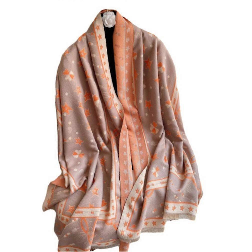 星のプリントトラベルショールファッションロングシックウォームラップレディースフリンジパシュミナスカーフ