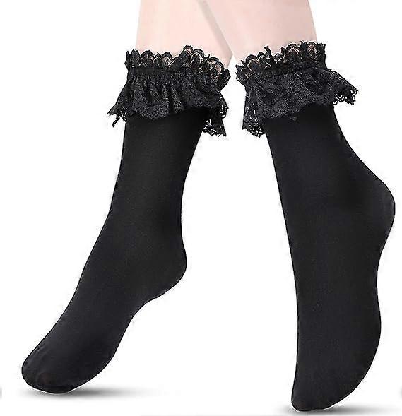 Women's Opaque Lace Ruffle Socks Princesses