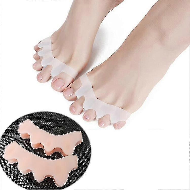 Silicone Toe Separator [2x], Gel Toe Separators, Toe Corrector for Bunions, Prevent Overlapping, Hel