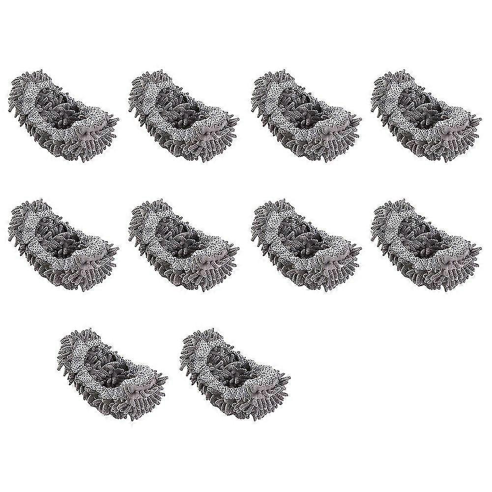 10pc Multifunction Floor Dust Cleaning Slippers Shoes Cleaning,J