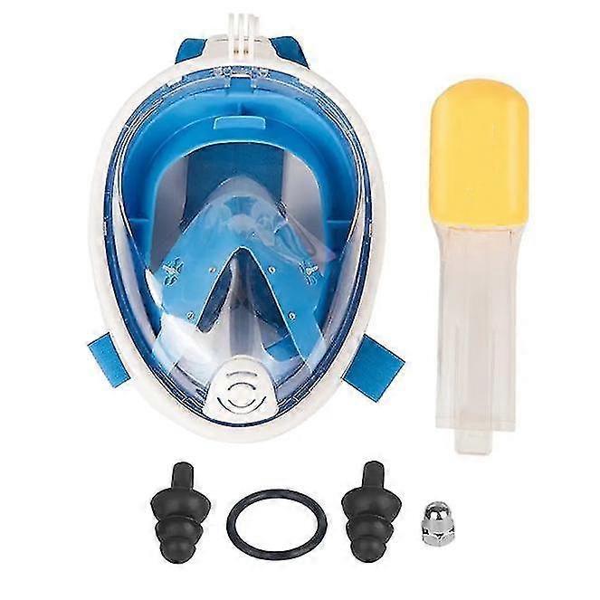 Panoramic Diving Mask 180 Degree Full Snorkel Diving Mask Full Face Breathing Anti-fog Anti-leak Technology Earplug